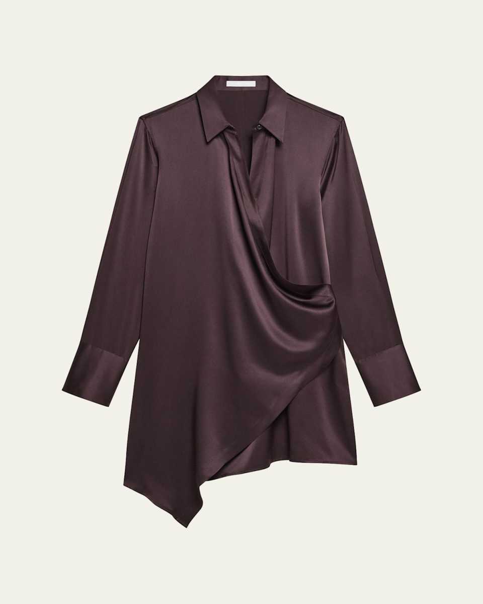 Silk Wrap Shirtdress